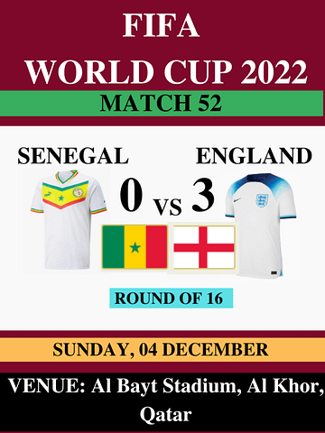 England Vs Senegal, Match 52, FIFA World Cup 2002